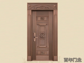 貴州銅藝單開門-湖南銅門