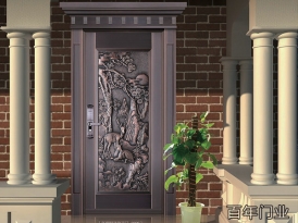貴州銅藝單開門-湖南銅門廠